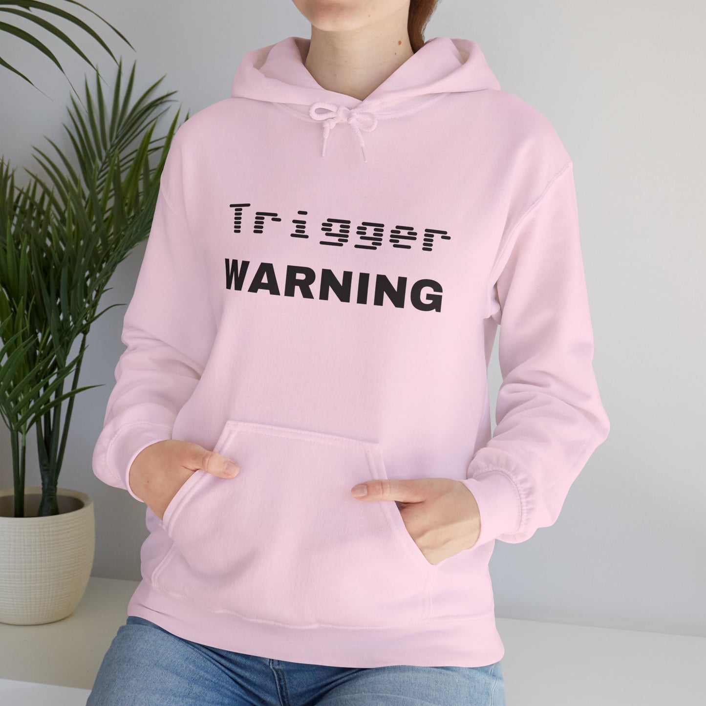 Trigger Warning Hooded Sweatshirt (Light Colors)