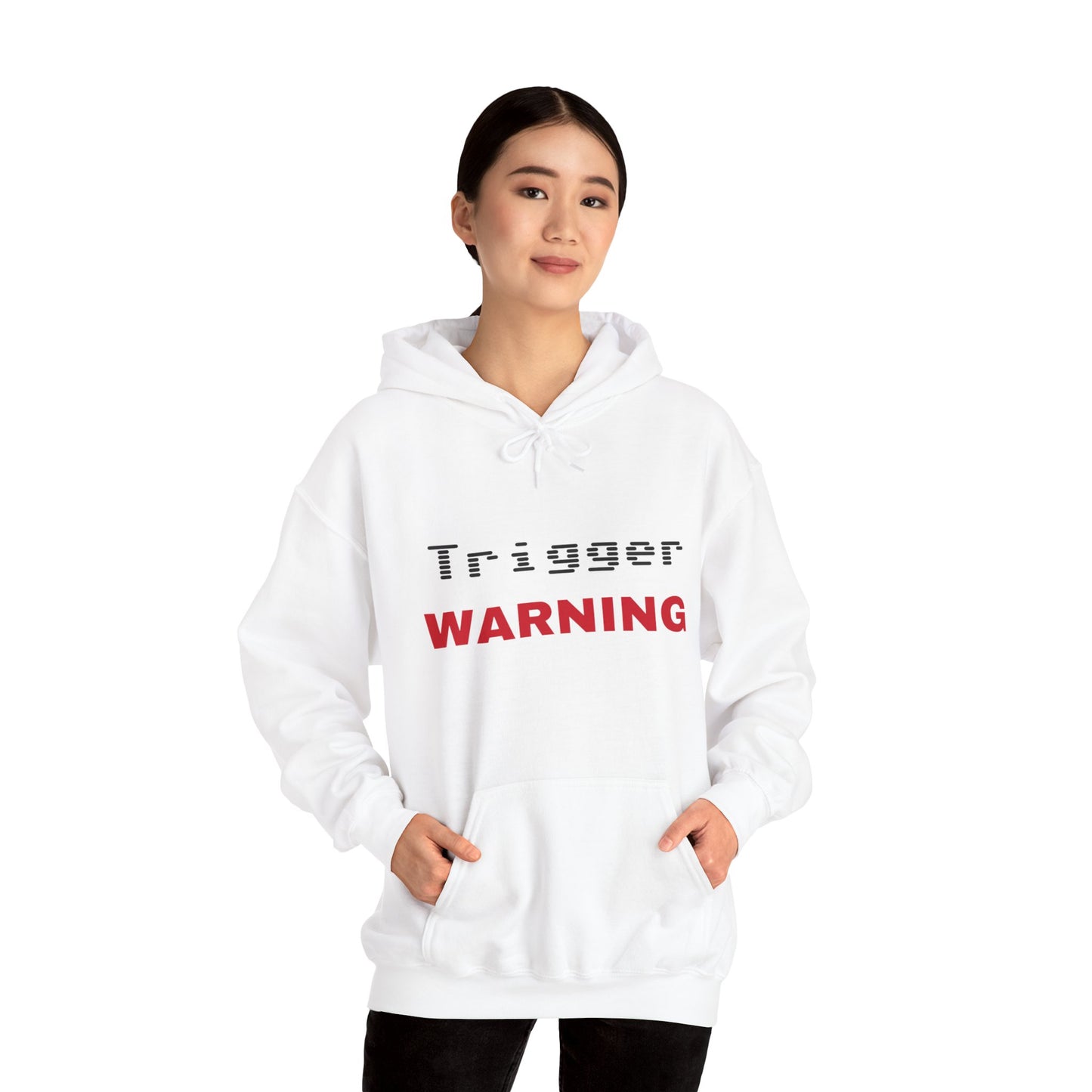 Trigger (Red) Warning Hooded Sweatshirt (Light Colors)