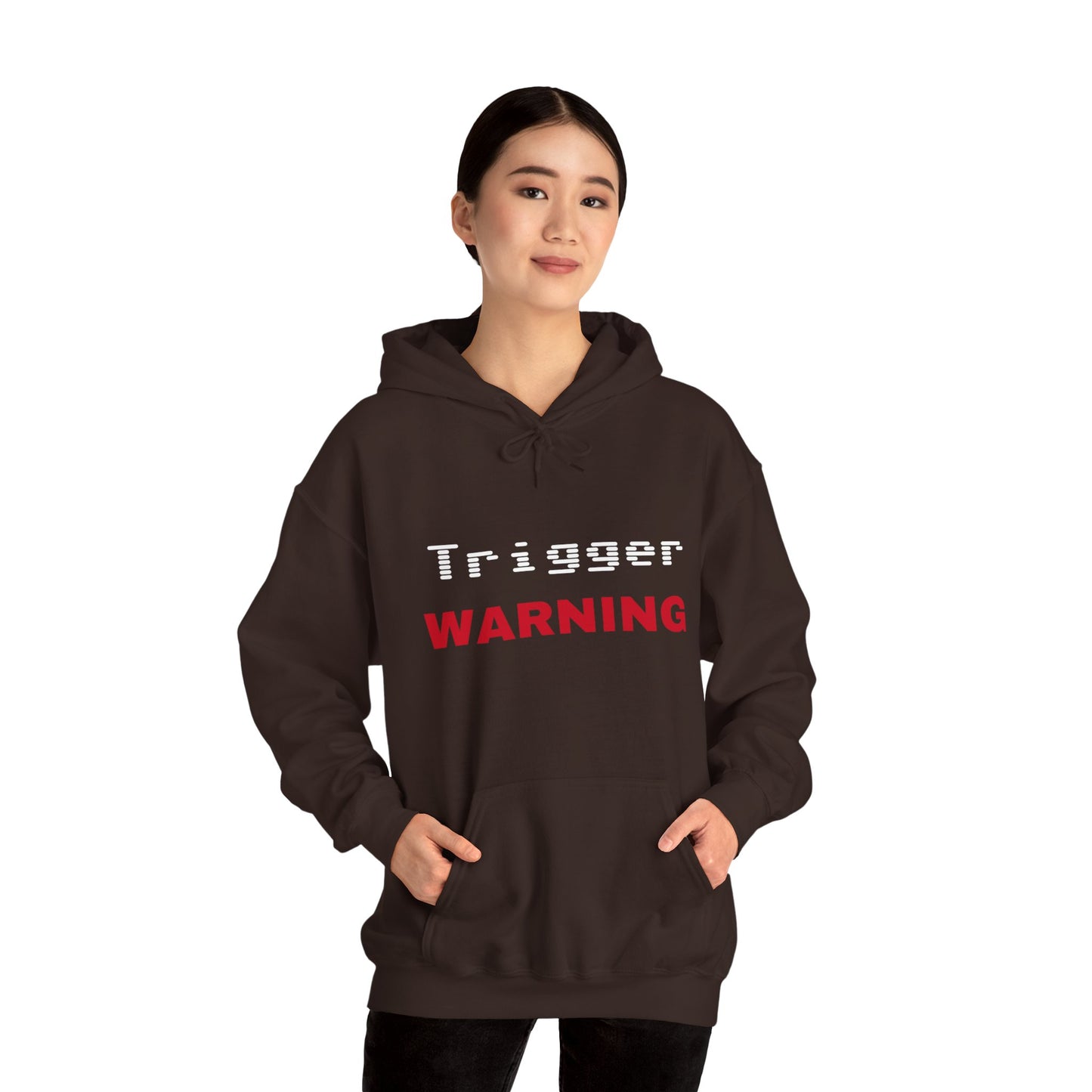 Trigger (Red) Warning Hooded Sweatshirt (Dark Colors)