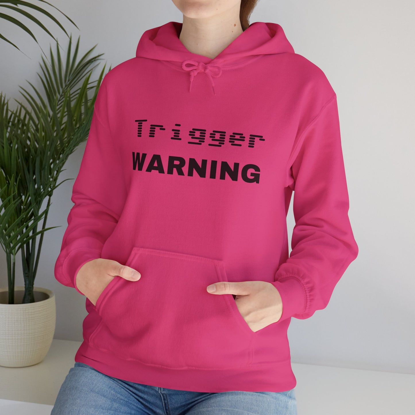 Trigger Warning Hooded Sweatshirt (Light Colors)