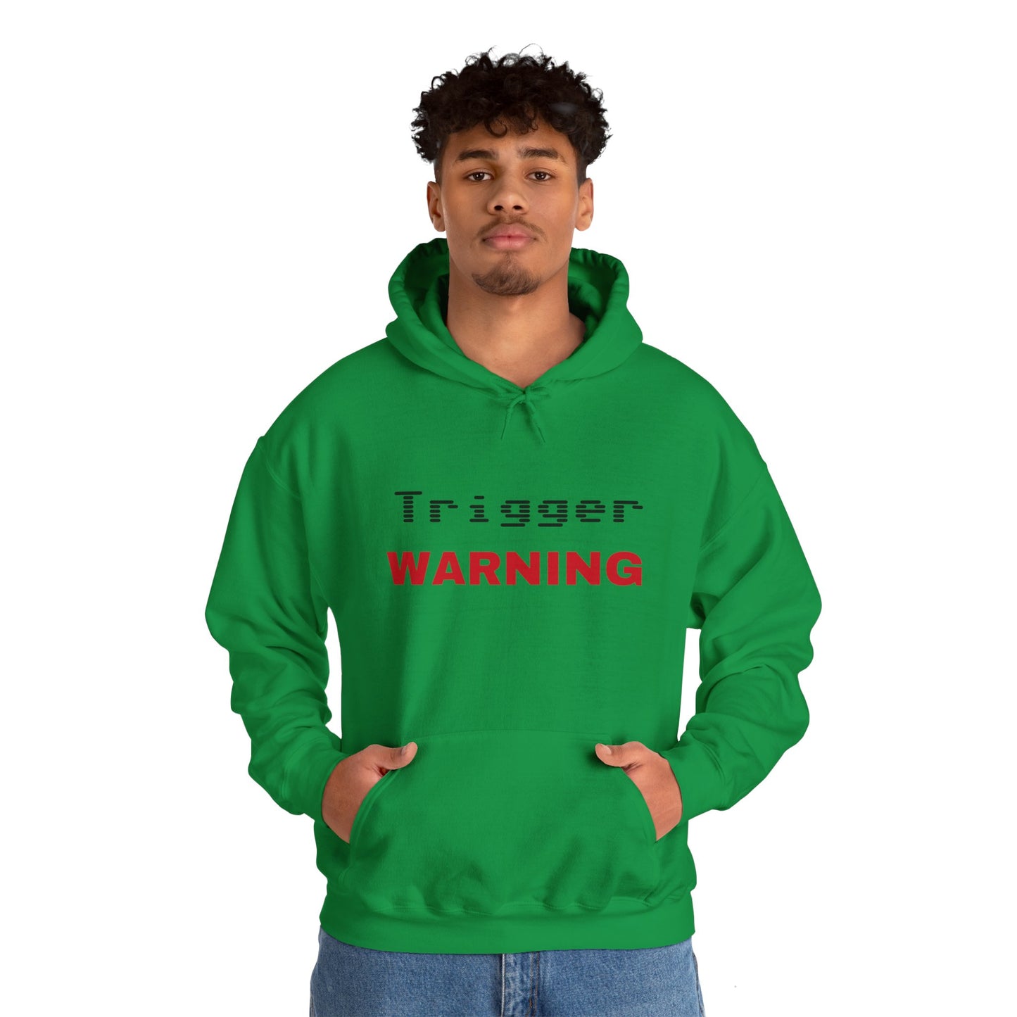 Trigger (Red) Warning Hooded Sweatshirt (Light Colors)