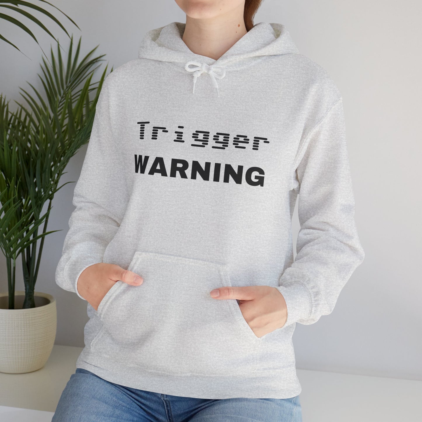 Trigger Warning Hooded Sweatshirt (Light Colors)