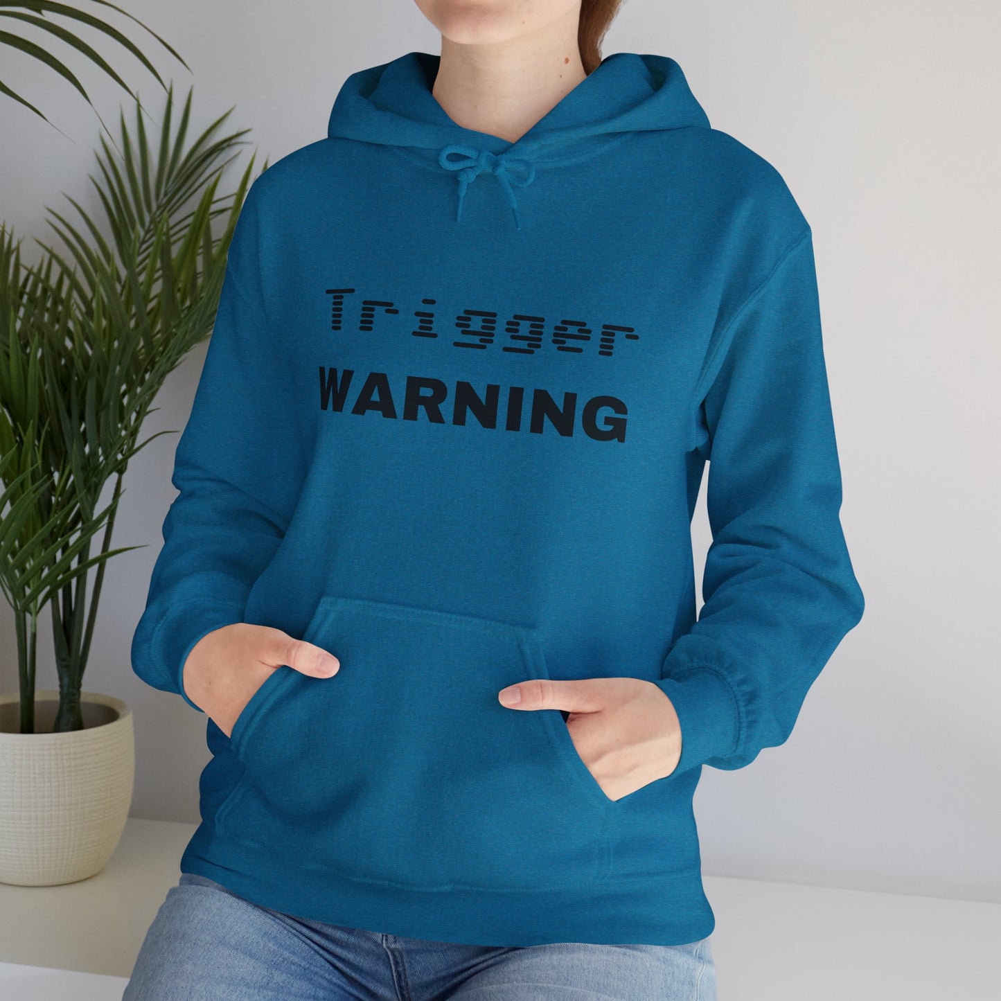 Trigger Warning Hooded Sweatshirt (Light Colors)