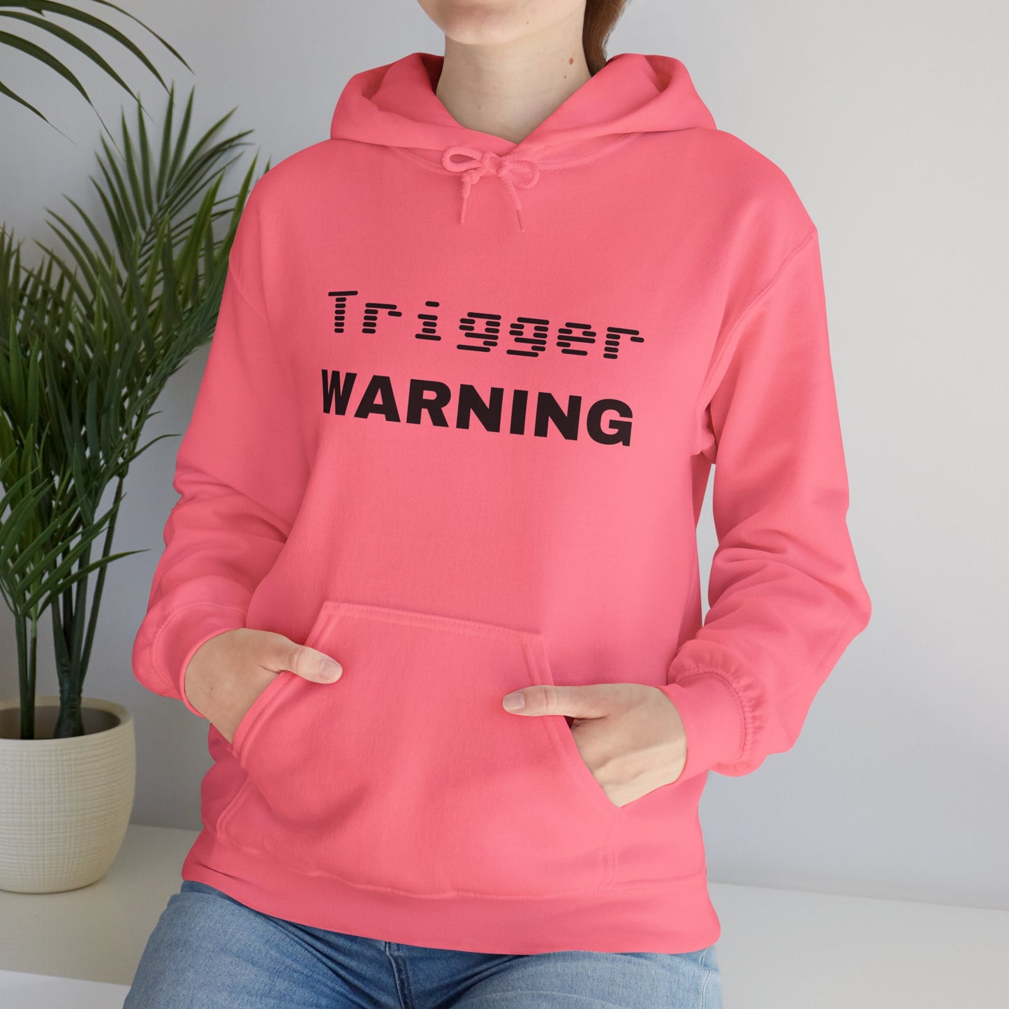 Trigger Warning Hooded Sweatshirt (Light Colors)