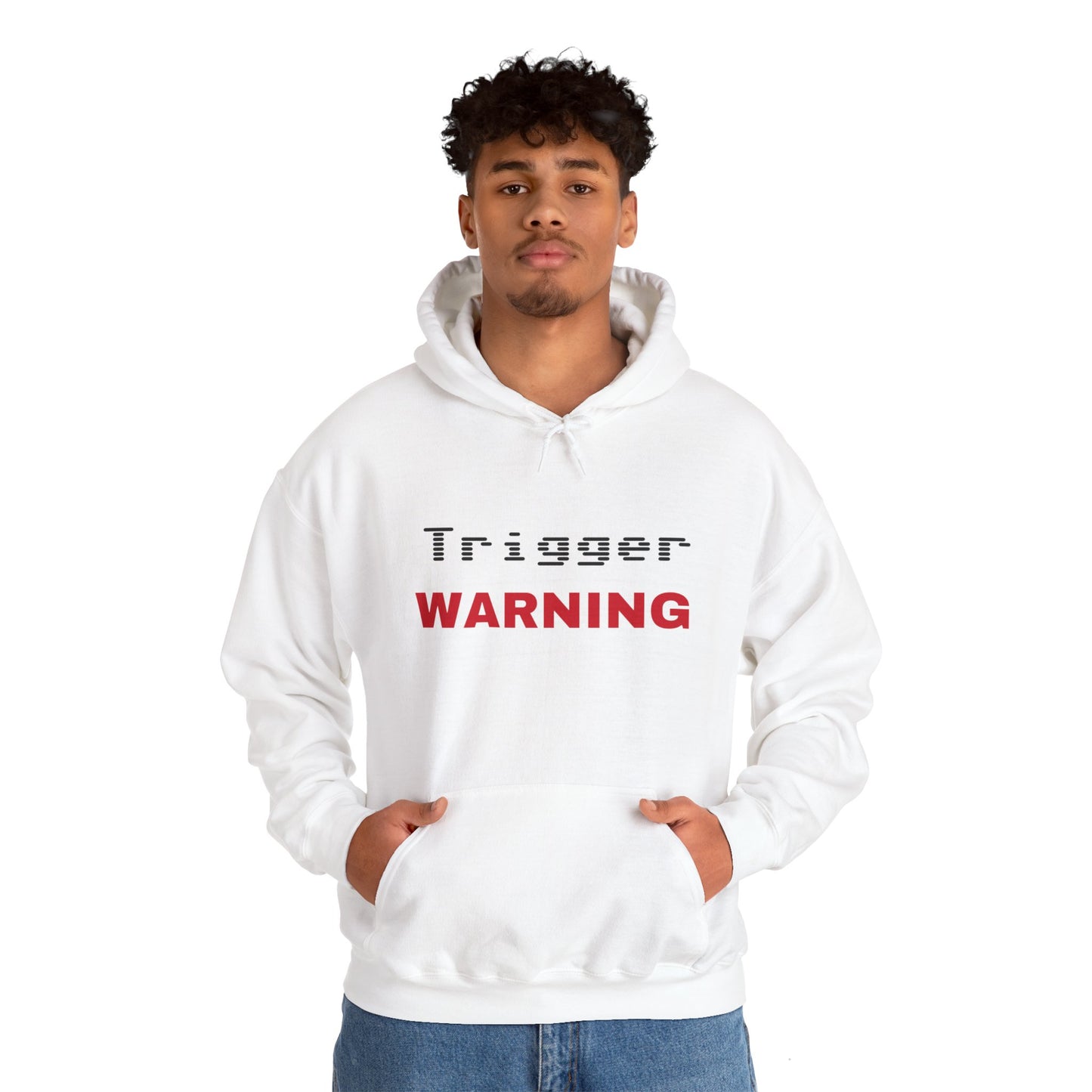 Trigger (Red) Warning Hooded Sweatshirt (Light Colors)