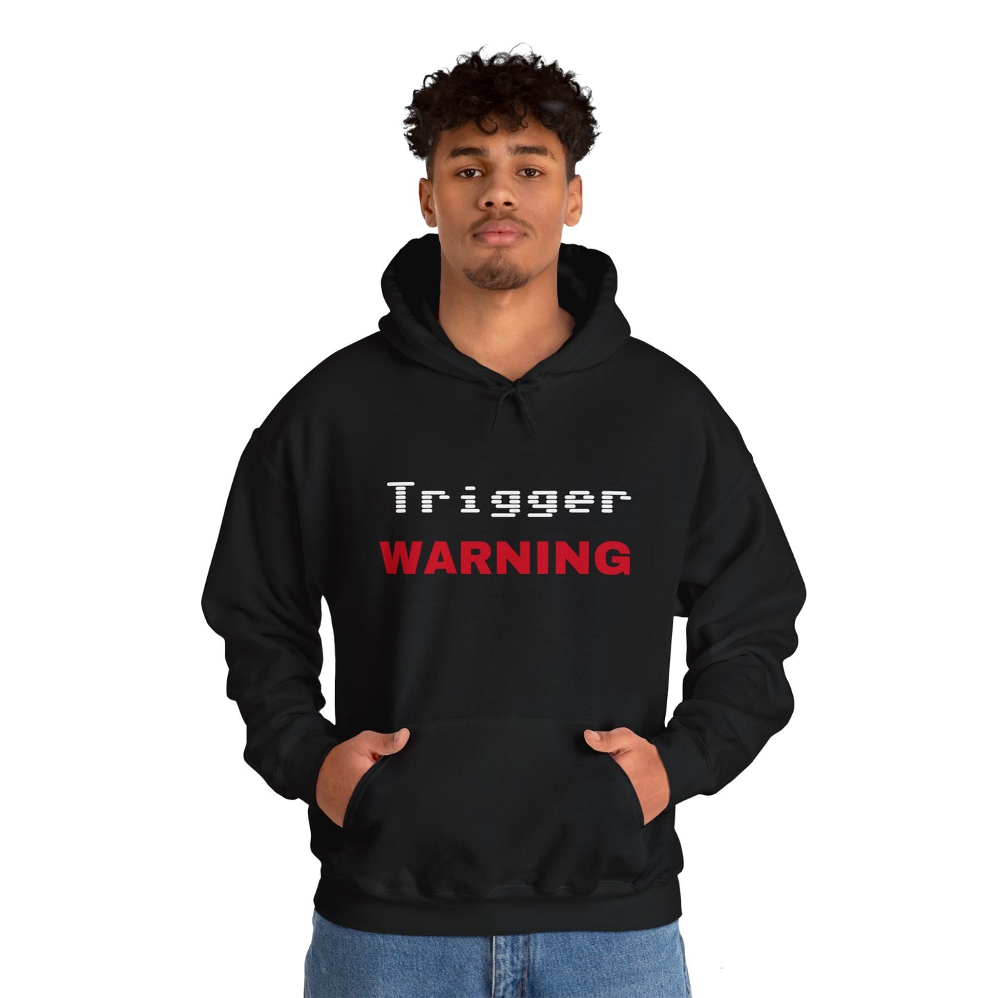 Trigger (Red) Warning Hooded Sweatshirt (Dark Colors)