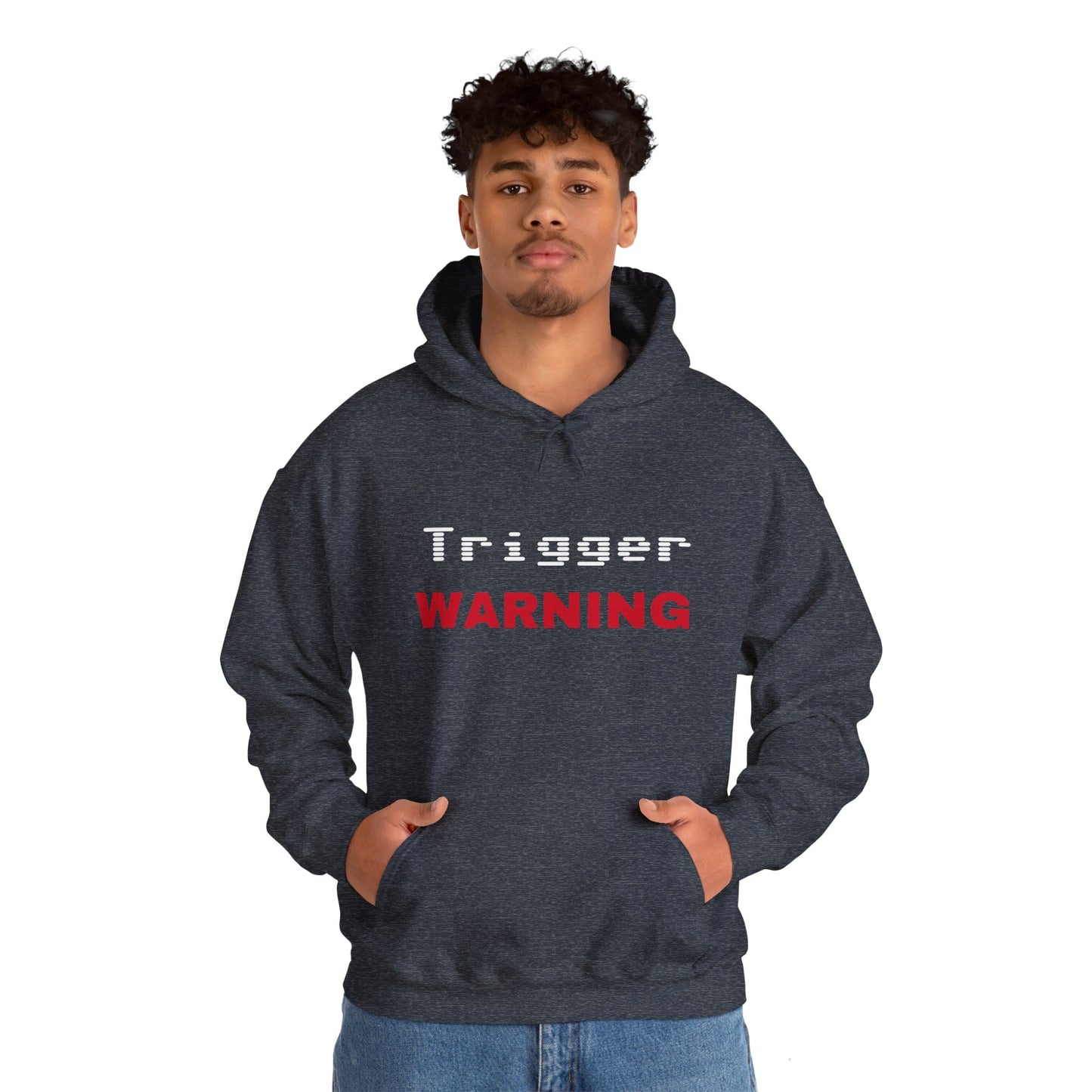 Trigger (Red) Warning Hooded Sweatshirt (Dark Colors)