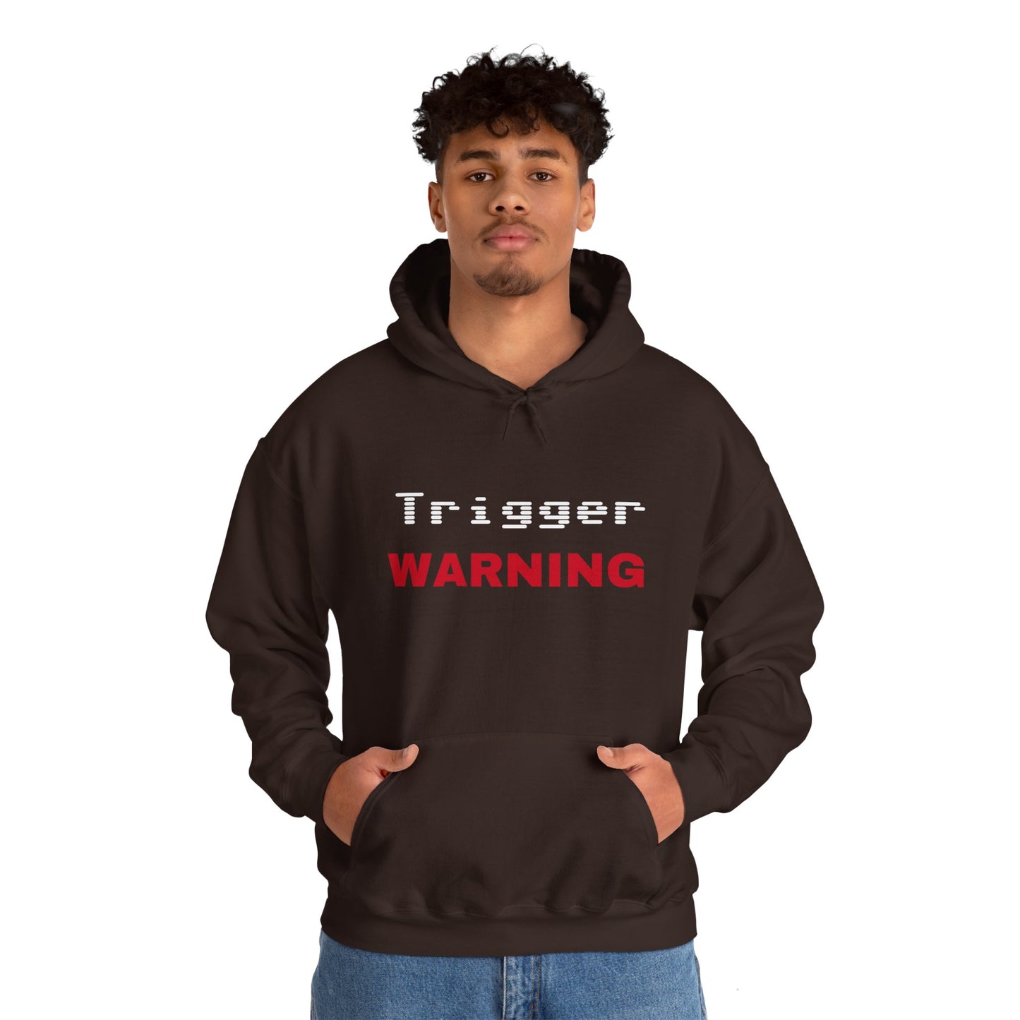 Trigger (Red) Warning Hooded Sweatshirt (Dark Colors)