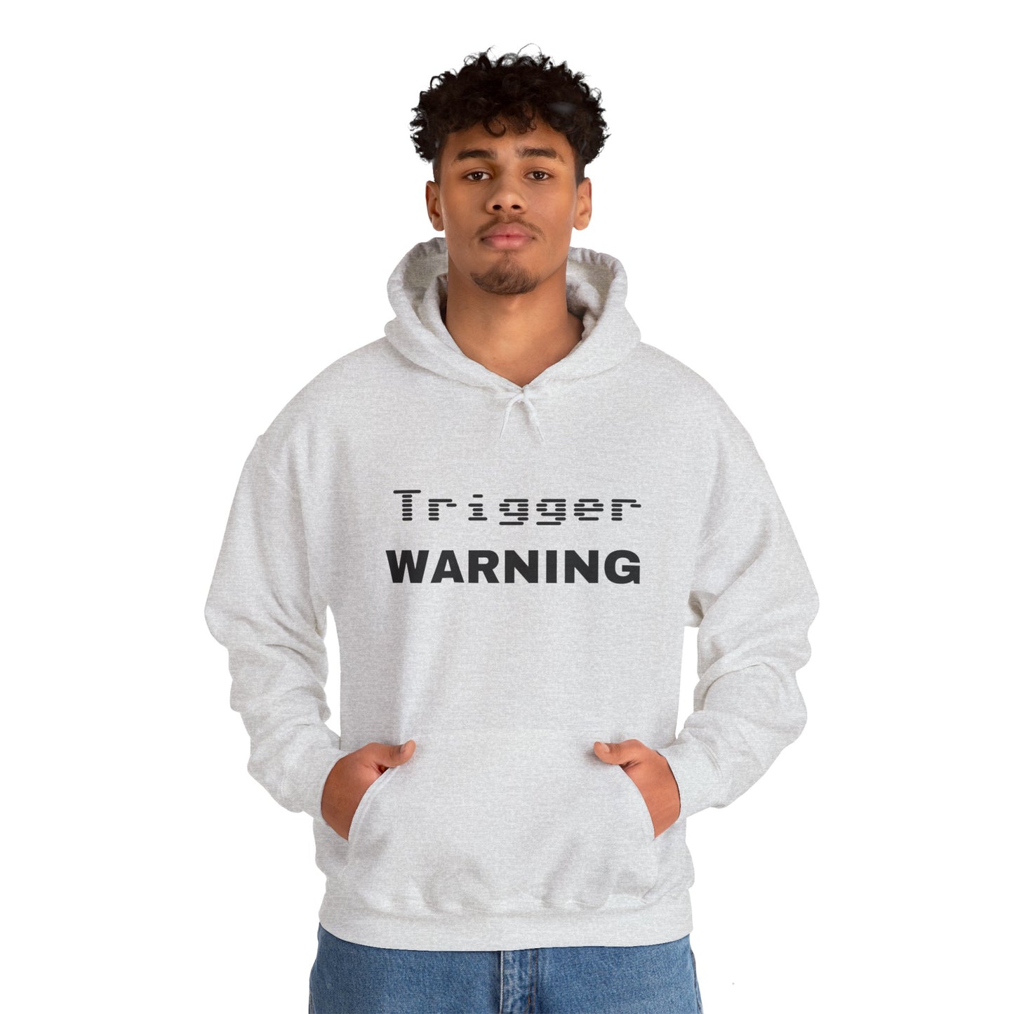 Trigger Warning Hooded Sweatshirt (Light Colors)