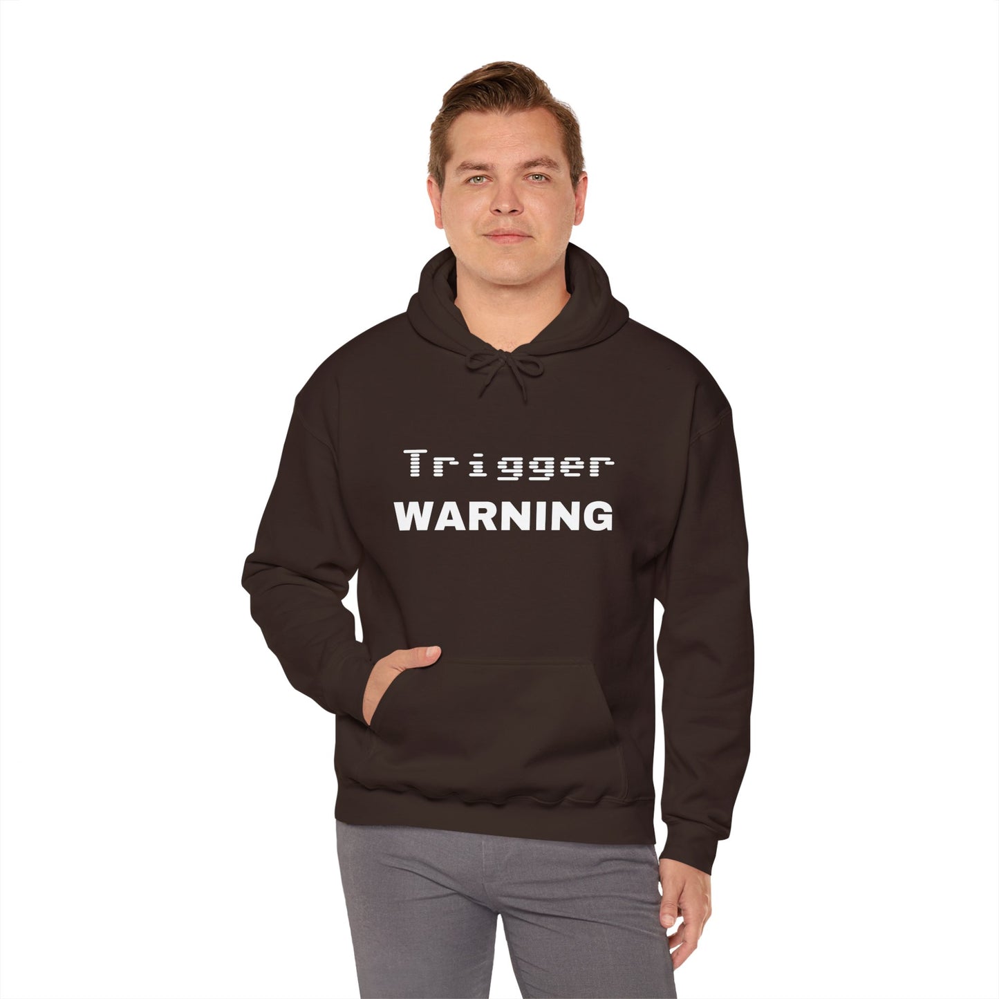 Trigger Warning Hooded Sweatshirt (Dark Colors)