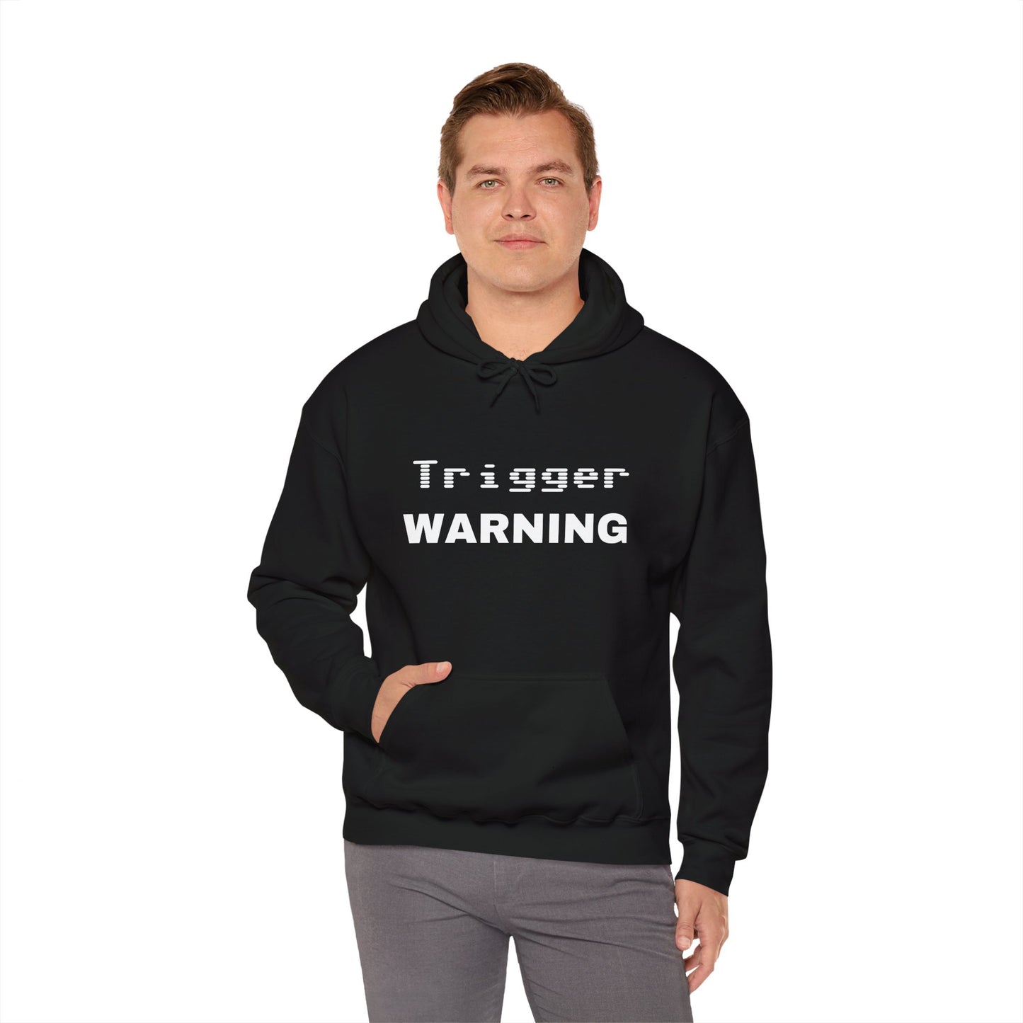 Trigger Warning Hooded Sweatshirt (Dark Colors)